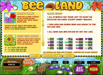 Casino machine a sous Bee Land