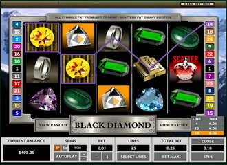 Machine a sous gratuite sans telechargement Black Diamond