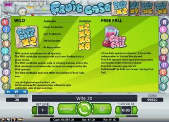 Machines a sous gratuites Fruit Case