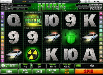 Machine a sous gratuite sans telechargement The Incredible Hulk