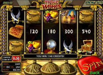 Machine a sous gratuit Three Wishes