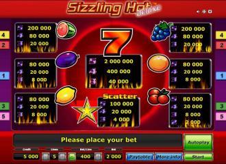 Machine a sous gratuit Sizzling Hot Deluxe