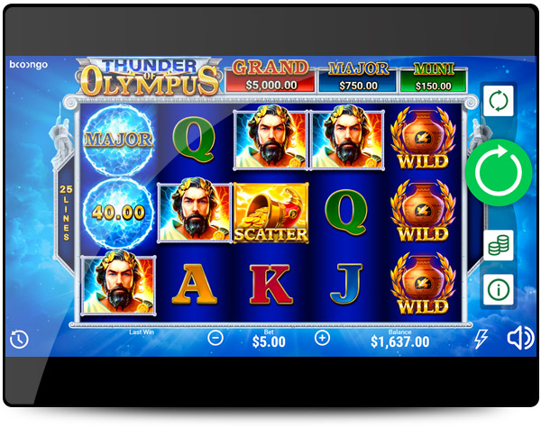machine a sous thunder olympus Booongo Gaming