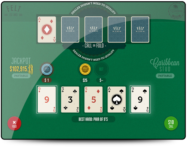 jeu de table poker Felt Gaming casino