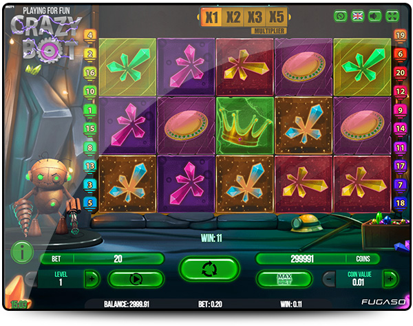 machine a sous crazy bot Fugaso Gaming casino