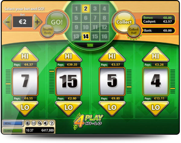 play 4 hi lo Gtech G2 casino