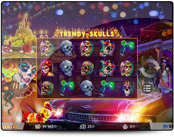 machine a sous trendy skulls MrSlotty