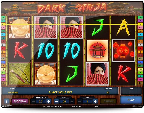 machine a sous dark ninja zeus play