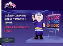 Jusqu'à 150 C$ sur le casino Madnix & son bonus « Le Triphasé » chaque samedi